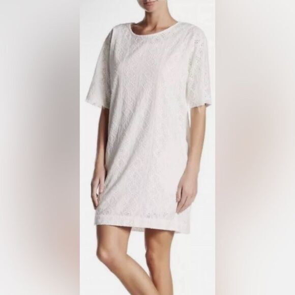 Current Elliot White Eyelet 100% cotton Dress Size 1 (Small) EUC - Picture 2 of 12